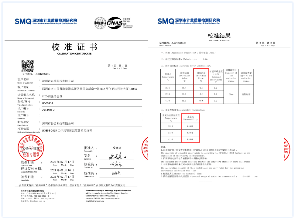 全國(guó)首份智能傳感器芯片檢測(cè)報(bào)告誕生,深圳市谷德科技有限公司的紅外測(cè)溫傳感器獲得肯定！